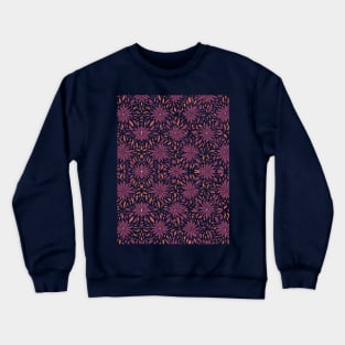 Seamless floral pattern with flowers and leaves Crewneck Sweatshirt